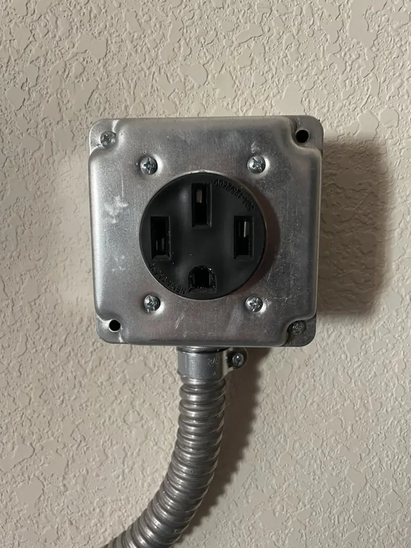 NEMA 14-50 outlet installed for Smart Home Electrical in Lansford